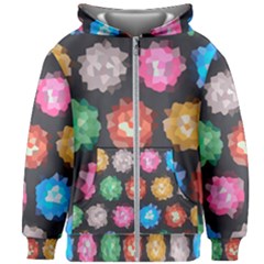 Background Colorful Abstract Kids Zipper Hoodie Without Drawstring