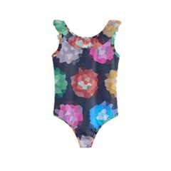 Background Colorful Abstract Kids  Frill Swimsuit