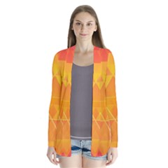 Background Colorful Abstract Drape Collar Cardigan by Nexatart