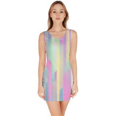 Background Abstract Pastels Bodycon Dress