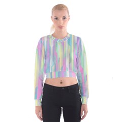 Background Abstract Pastels Cropped Sweatshirt by Nexatart