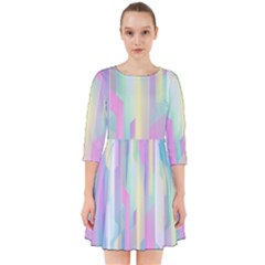 Background Abstract Pastels Smock Dress