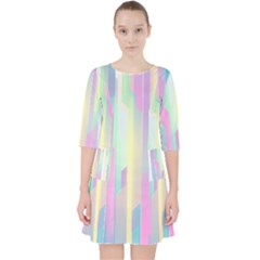 Background Abstract Pastels Pocket Dress