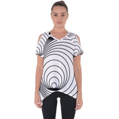 Spiral Eddy Route Symbol Bent Cut Out Side Drop Tee