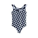 Triangle Pattern Simple Triangular Kids  Frill Swimsuit View1