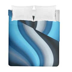 Abstract Pattern Lines Wave Duvet Cover Double Side (full/ Double Size) by Nexatart