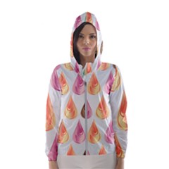 Background Colorful Abstract Hooded Windbreaker (women)