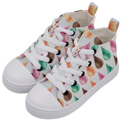 Background Colorful Abstract Kid s Mid-top Canvas Sneakers