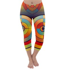 Background Colorful Abstract Capri Winter Leggings 