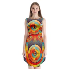 Background Colorful Abstract Sleeveless Chiffon Dress   by Nexatart