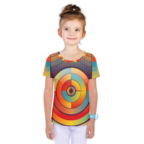 Background Colorful Abstract Kids  One Piece Tee by Nexatart