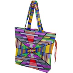 Art Vanishing Point Vortex 3d Drawstring Tote Bag