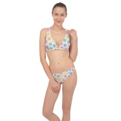 Polygon Geometric Background Star Classic Banded Bikini Set 