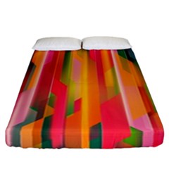 Background Abstract Colorful Fitted Sheet (California King Size)