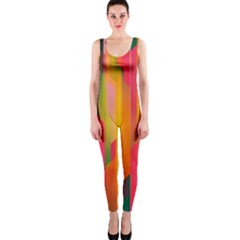 Background Abstract Colorful One Piece Catsuit