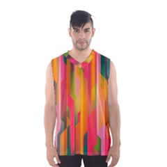 Background Abstract Colorful Men s Basketball Tank Top