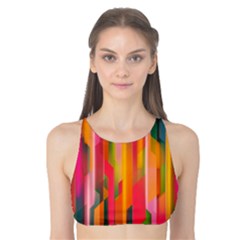 Background Abstract Colorful Tank Bikini Top