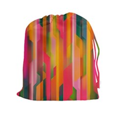 Background Abstract Colorful Drawstring Pouches (XXL)