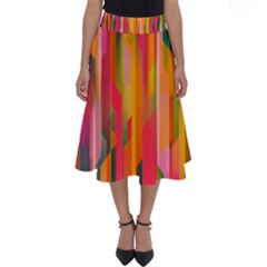 Background Abstract Colorful Perfect Length Midi Skirt