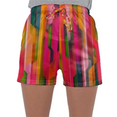 Background Abstract Colorful Sleepwear Shorts