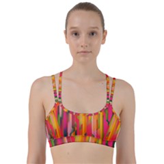 Background Abstract Colorful Line Them Up Sports Bra