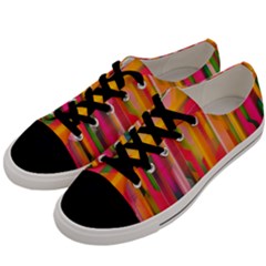 Background Abstract Colorful Men s Low Top Canvas Sneakers
