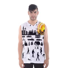 Good Morning, City Men s Basketball Tank Top by FunnyCow