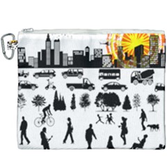 Good Morning, City Canvas Cosmetic Bag (xxxl) by FunnyCow