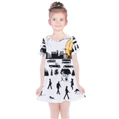 Good Morning, City Kids  Simple Cotton Dress by FunnyCow