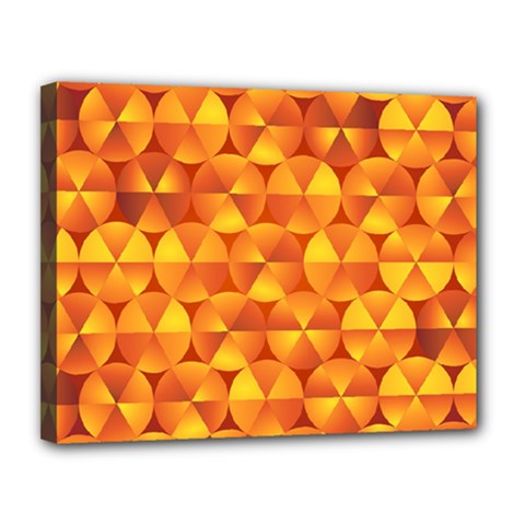 Background Triangle Circle Abstract Canvas 14  X 11  by Nexatart