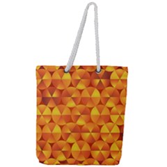 Background Triangle Circle Abstract Full Print Rope Handle Tote (large) by Nexatart