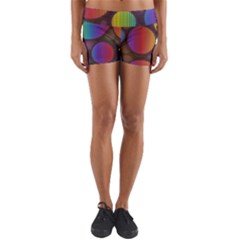 Background Colorful Abstract Circle Yoga Shorts by Nexatart