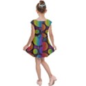 Background Colorful Abstract Circle Kids Cap Sleeve Dress View2