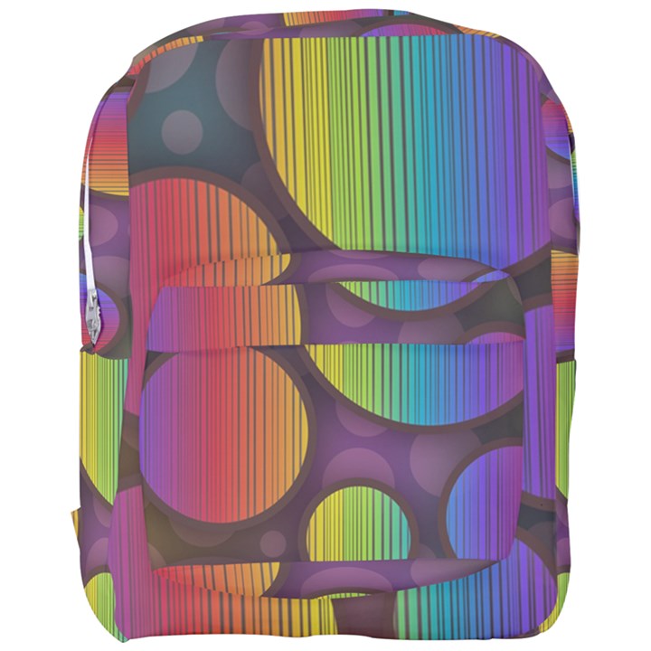 Background Colorful Abstract Circle Full Print Backpack