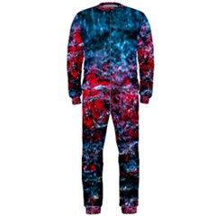 Water Color Red Onepiece Jumpsuit (men)  by FunnyCow