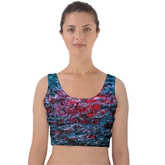 Water Color Red Velvet Crop Top by FunnyCow