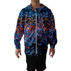 Water Color Orange Hooded Windbreaker (Kids)