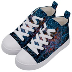 Water Color Orange Kid s Mid-top Canvas Sneakers by FunnyCow