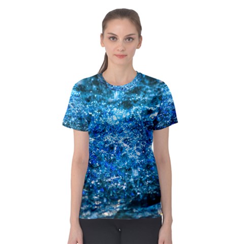 Water Color Blue Women s Sport Mesh Tee by FunnyCow