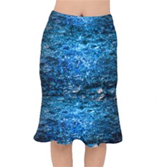 Water Color Blue Mermaid Skirt