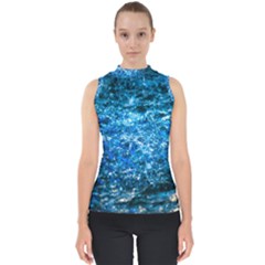 Water Color Blue Shell Top