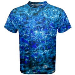 Water Color Navy Blue Men s Cotton Tee by FunnyCow