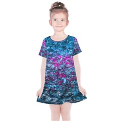 Water Color Violet Kids  Simple Cotton Dress by FunnyCow