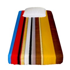 Colorful Stripes Fitted Sheet (single Size) by FunnyCow