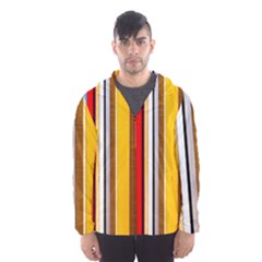 Colorful Stripes Hooded Windbreaker (men) by FunnyCow