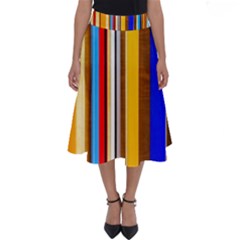 Colorful Stripes Perfect Length Midi Skirt by FunnyCow