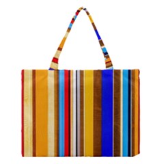 Colorful Stripes Medium Tote Bag by FunnyCow