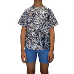 Granite Hard Rock Texture Kids  Short Sleeve Swimwear by FunnyCow