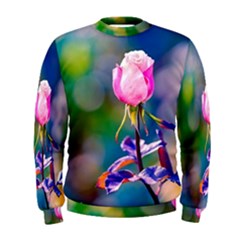 Pink Rose Flower Men s Sweatshirt by FunnyCow