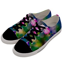 Pink Rose Flower Men s Low Top Canvas Sneakers by FunnyCow